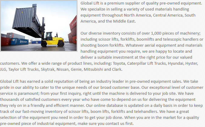 Global Lift Equipment Lake Charles